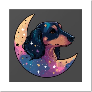 Luna the dog - goes to the moon Posters and Art